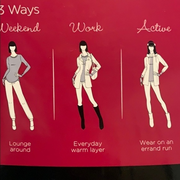 Cuddle Duds SoftKnit charcoal long sleeve crew - Picture 7 of 7